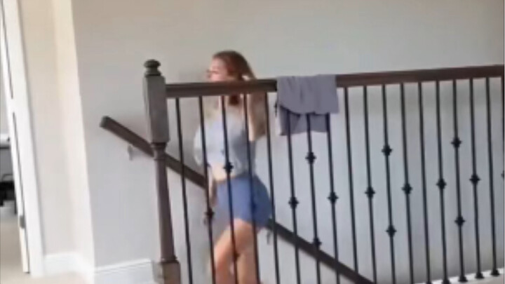 Go up the stairs slowly, don't fall