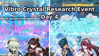 【Genshin Impact】Sucrose Taser & Kaeya/Rosaria Freeze | Vibro Crystal Research Day 4 (7212 Points)