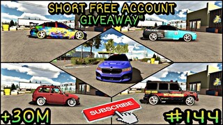 || Short Free Account Giveaway#144 || Car Parking Multiplayer 4.8.2