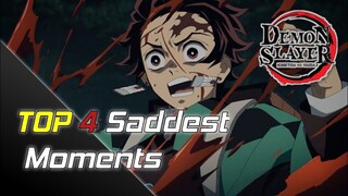 TOP 4 MOST SADDEST MOMENTS IN KIMETSU NO YAIBA! || Demon Slayer || Sad Moments