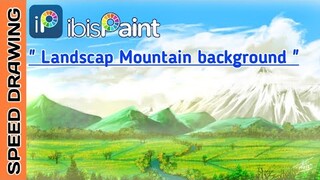 " Landscape background " digital speed painting android ( ibis paint x )