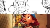 Pixar’s Luca | “Luca and Alberto Join Giulia and Massimo for Dinner” Storyboard Side-By-Side