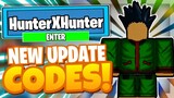 ALL NEW *HUNTER X HUNTER* UPDATE OP CODES! Roblox anime mania