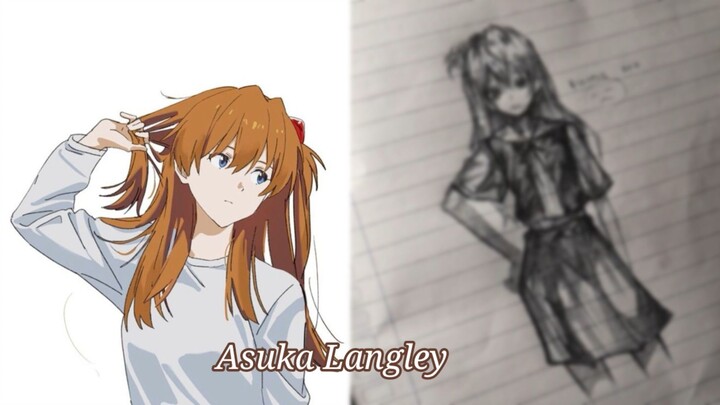 Speed Drawing Asuka Langley _ Art Process