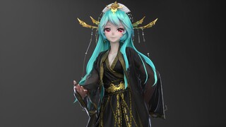 【初音MMD】初音殿下【服装配布】