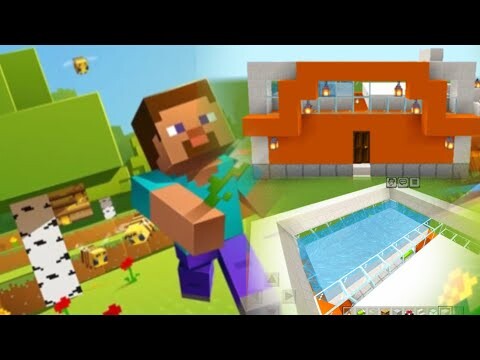how to Minecraft air drop 💧modern house make full tutorial