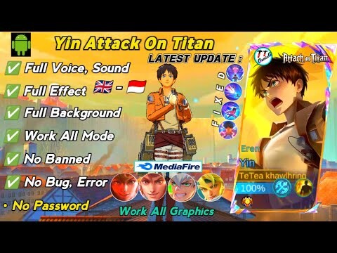 Update! Script Skin Yin Attack On Titan Eren | Full Effect & Sound No Password | Yin Aot Skin Script