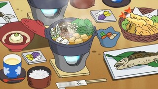 [Crayon Shin-chan] Pergi ke sumber air panas pegunungan bersalju dan makan malam dengan saury, tempu