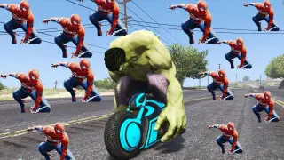 GTA 5 Mod - Th廙� Th獺ch Hulk Kh廙�ng L廙� Xanh Tho獺t Kh廙�i 500 Spiderman