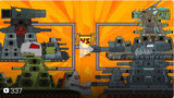 【Hoạt hình xe tăng】Phim hoạt hình xe tăng siêu chiến đấu KV44 2 đấu 2【TỐT】