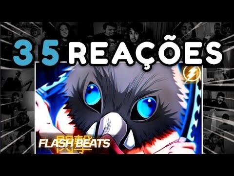 35  REAÇÕES | Rap do Inosuke (Kimetsu no Yaiba) - Ao Caçar da Fera | Flash Beats (Prod. Yuta)