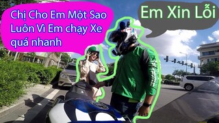 Chạy Grab Bằng Mô tô ,Bị Chị Gái Đánh Giá 1 Sao vì chạy Xe Quá Nhanh | KitZ900 | PKL | MotorVlog