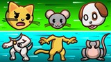 Cat and Dog vs Mice! | Animal Body Swap | emojitown