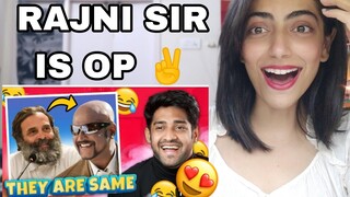 SUPER FUNNY INDIAN MEMES! 😂 FT RAHUL GANDHI & RAJNIKANT! REACTION