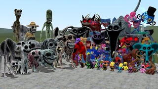 NEW ALL ZONOMALY MONSTERS VS ALL POPPY PLAYTIME CHAPTER 3-1 CHARACTERS In Garry's Mod!