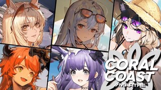 Save your Originium! 18 Skins from the Coral Coast Skin Series (4 Free)【Arknights/アークナイツ/明日方舟/명일방주】