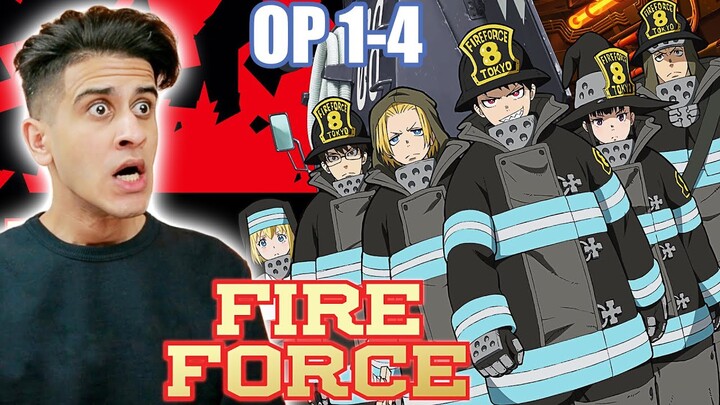 Fire Force Opening 1-4 REACTION!!!