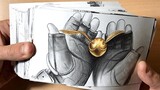 [Harry catches the Golden Snitch] Flipbook painting for 70 hours