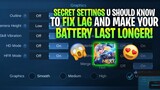 Secret SETTINGS in Mobile Legends to Fix Lag and Make Battery Last Longer ✓ MLBB - MARTHEUS