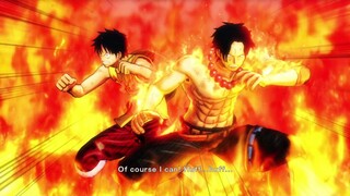 Momen Luffy berhasil menyelamatkan Ace di Perang Marineford - One Piece Burning Blood Gameplay