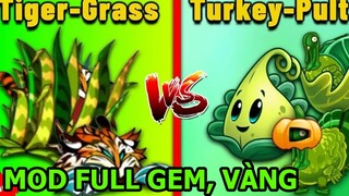 Cây Cỏ Hổ Và Cây Cải Gà Kết Hợp Siêu Ngon - Plants vs Zombies 2 MOD Full Cây M9999, Gem - Thành EJ