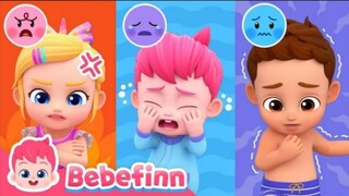 YouTube Kids Bebefinn | EP108 | 😭😡 Sharing My Emotions | lt's Okay to Cry | Healthy Habits | SONGS