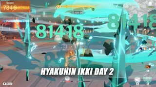 Hyakunin Ikki New Event Day 2 - 7340 Score Xiao C6 & Kazuha C2 Gameplay