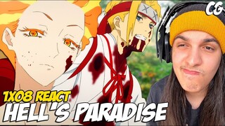 TENZA VS GURU ZHU JIN | FOI BRUTAL! - React Hell's Paradise EP 8 (Jigokuraku)