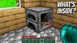 What's INSIDE the FURNACE in Minecraft ? I found a TINY HOUSE in FURNACE !