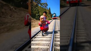 GTA V: MOTU PATLU SAVING SHIVA FROM THOMAS THE TRAIN #shorts #trains