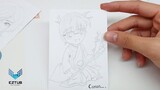 How to sketch detective Conan | Learn to sketch famous detective shrunk