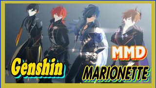[Genshin, MMD] Tartaglia, Diluc, Zhongli, Kaeya [Marionette]