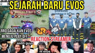 PERTAMA KALI DLM SEJARAH EVOS GAGAL PLAYOFF! REACTION STREAMER RRQ VS EVOS MPL SEASON 10