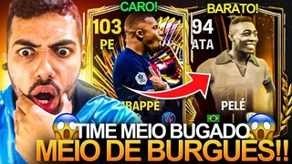 EQUILÍBRIO PERFEITO! 🤯 TIME METADE BUGADO E BARATO & METADE CARO DE BURGUÊS 🤑🔥 - FC MOBILE 2024