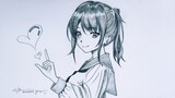 How To Draw Anime School Girl || For Beginner