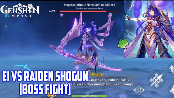 Ei VS Raiden Shogun [ Final Boss] +  Cut Scene Ending Story - Genshin Impact Indonesia