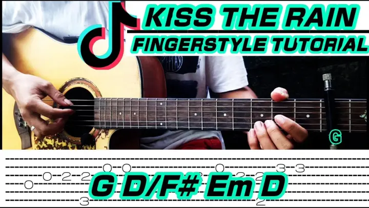 Kiss the rain - Yiruma (Guitar Fingerstyle) Tabs + Chords