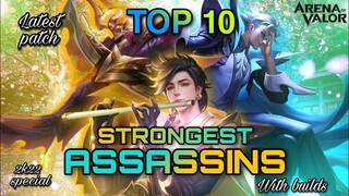 Top 10 Strongest Assassins | With builds and arcana | Arena of Valor | LiênQuân Mobile | RoV | AoV