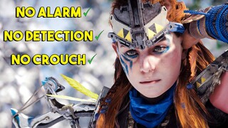 Aloy stealth killing everyone in bandit camp without hiding & crouch - Hard difficulty