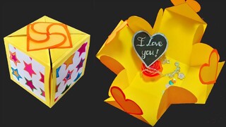 Gấp Hộp Giấy || Cách gấp hộp quà tình yêu Origami đơn giản