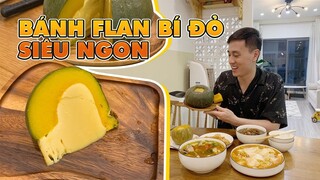 Làm bánh Flan bí đỏ siêu ngon cực kì dễ làm Vlog 196 #Stayhome #Withme