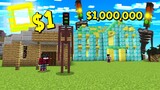 ถ้าเกิดว่า!! บ้านเปรตหัวไฟจราจร $1,000,000 เหรียญ VS บ้านเปรตหัวไฟจราจร $1 เหรียญ - (Minecraft)