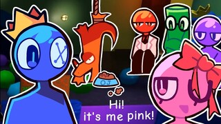 Blue meet pink // Roblox Rainbow friends animation //
