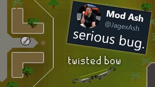 A Twisted Bow spawn caused a server rollback on OSRS