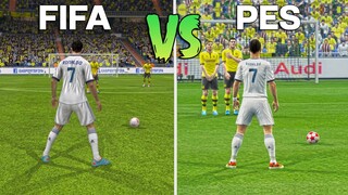 Cristiano Ronaldo Tendangan Bebas | FIFA vs PES ▶ 2004 ke 2022