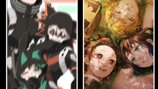 my hero academia collab sama demon slayer