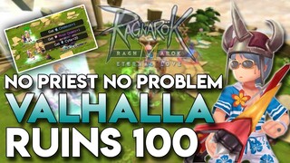 NO PRIEST NO PROBLEM! 3 ADL SNIPER Valhalla Ruins 100 - Ragnarok Mobile