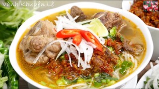 Cách nấu BÚN BÒ GIÒ HEO, giống & khác gì so với BÚN BÒ HUẾ? Cách làm Sa tế Sả Tỏi Ớt Khô Vanh Khuyen