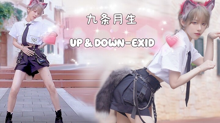 【九条月生】up&down上下 ☽短发性感超飒狼耳少女盆骨舞～