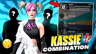 New Character KASSIE 🔥 Best Character Combination ( CS + BR ) || Free Fire Max